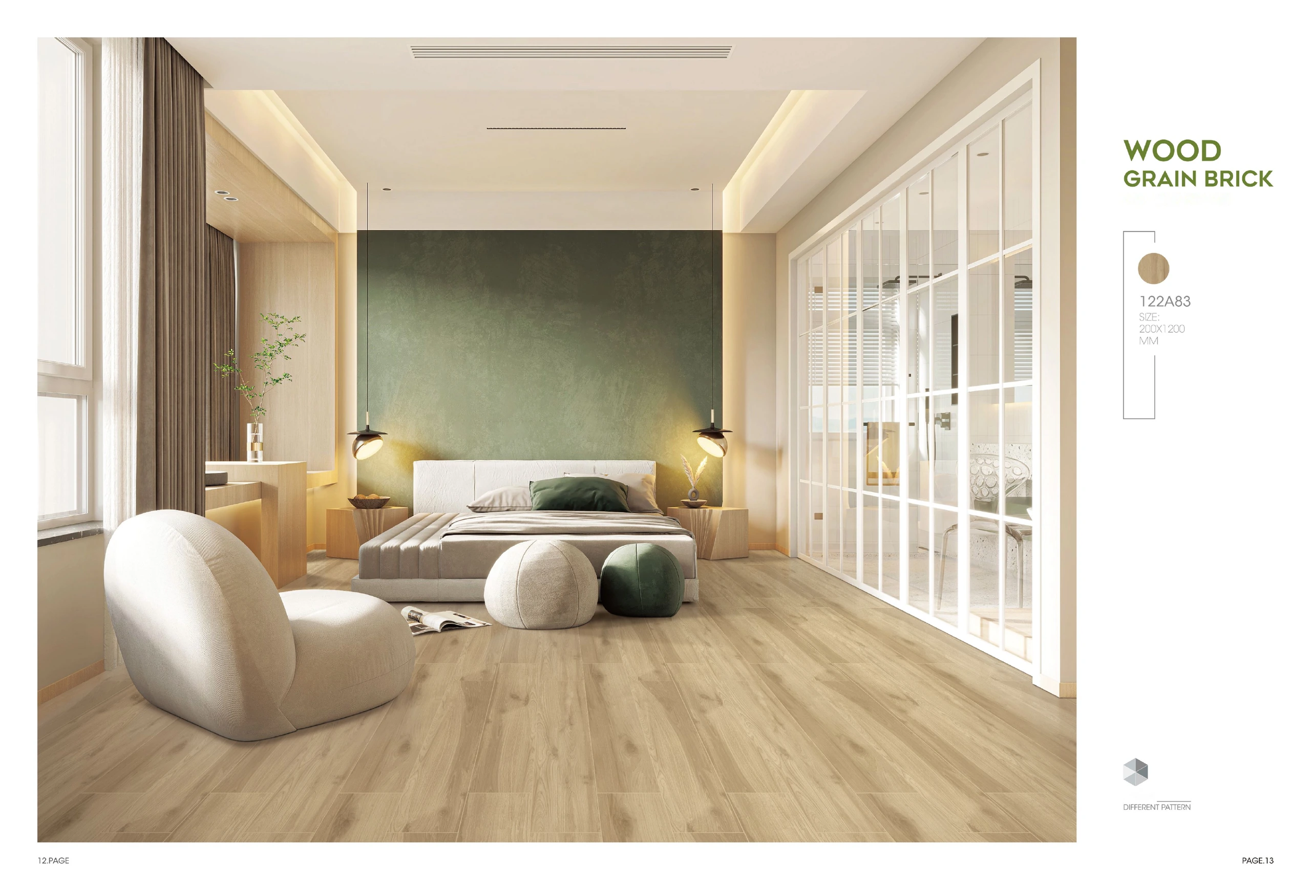 122A83 200 × 1200 mm wood-look tile — image 2