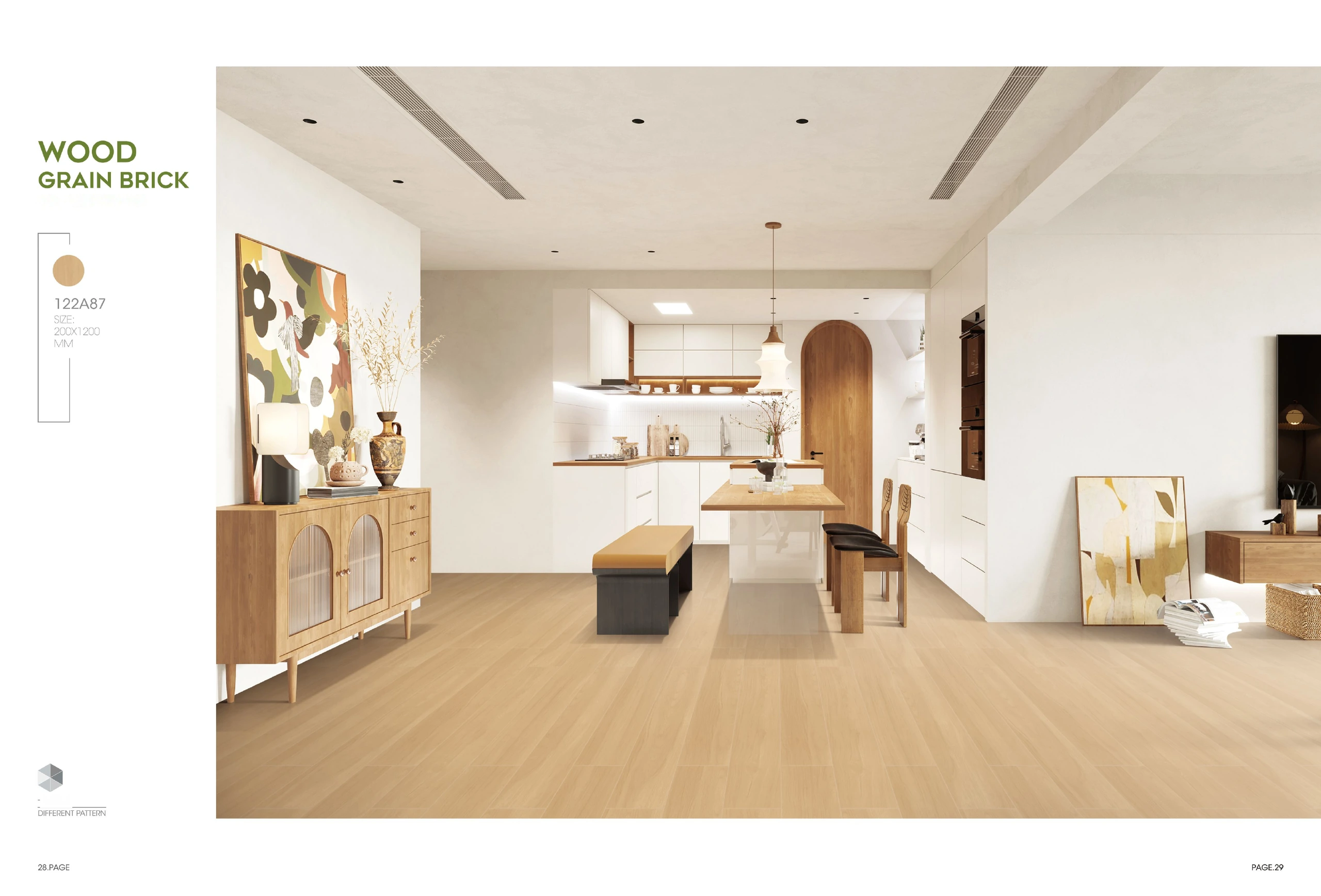 122A87 200 × 1200 mm wood-look tile — image 2