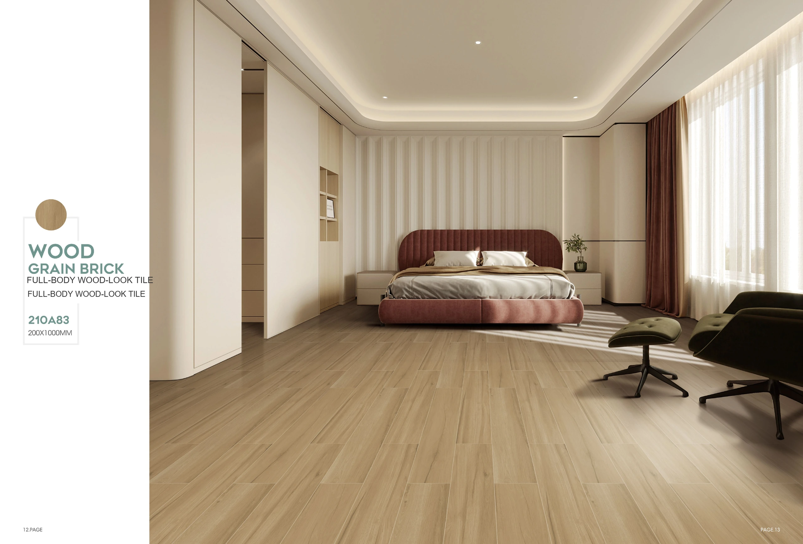 210A83 200 × 1000 mm wood-look tile — image 2
