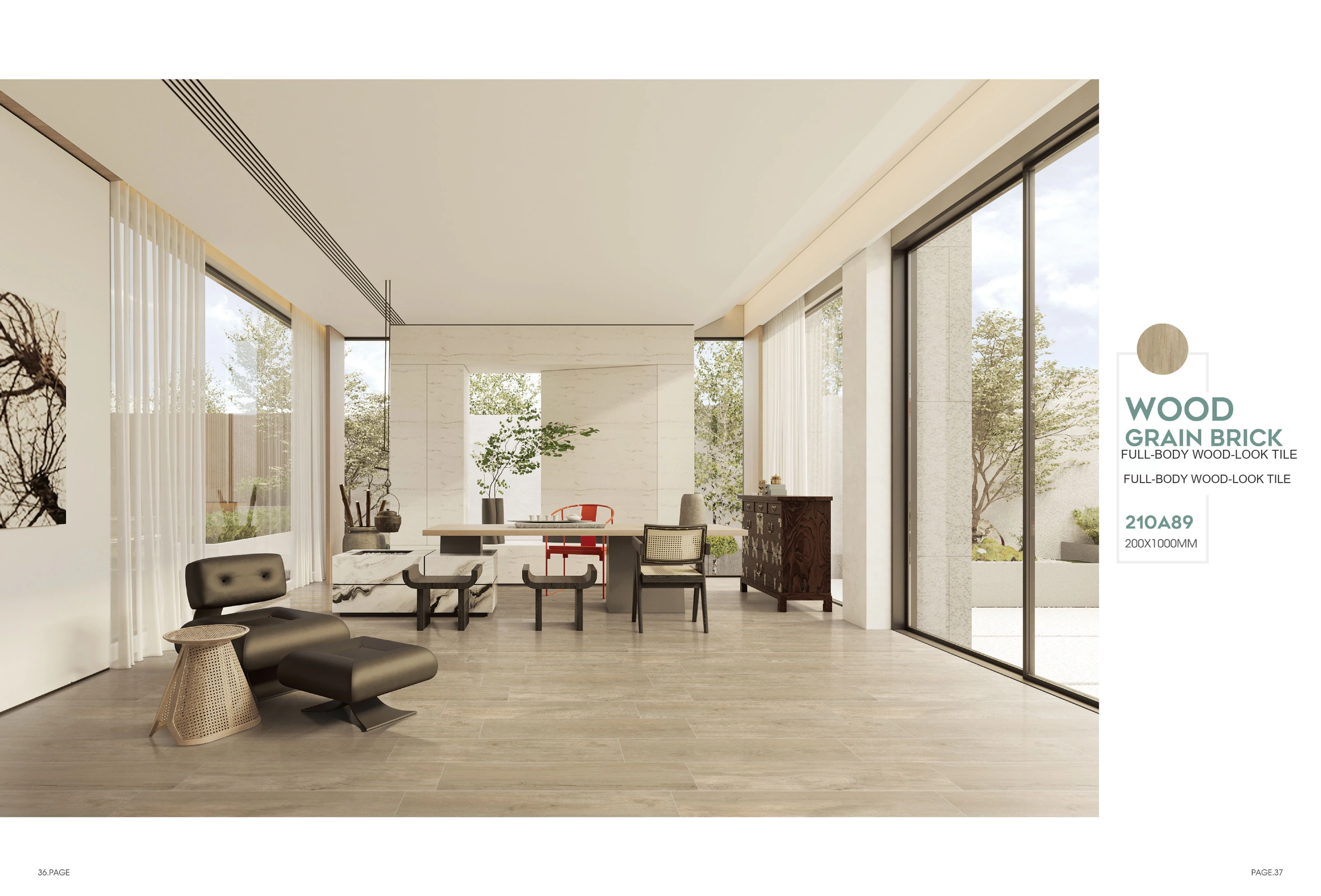 210A89 200 × 1000 mm wood-look tile — image 2