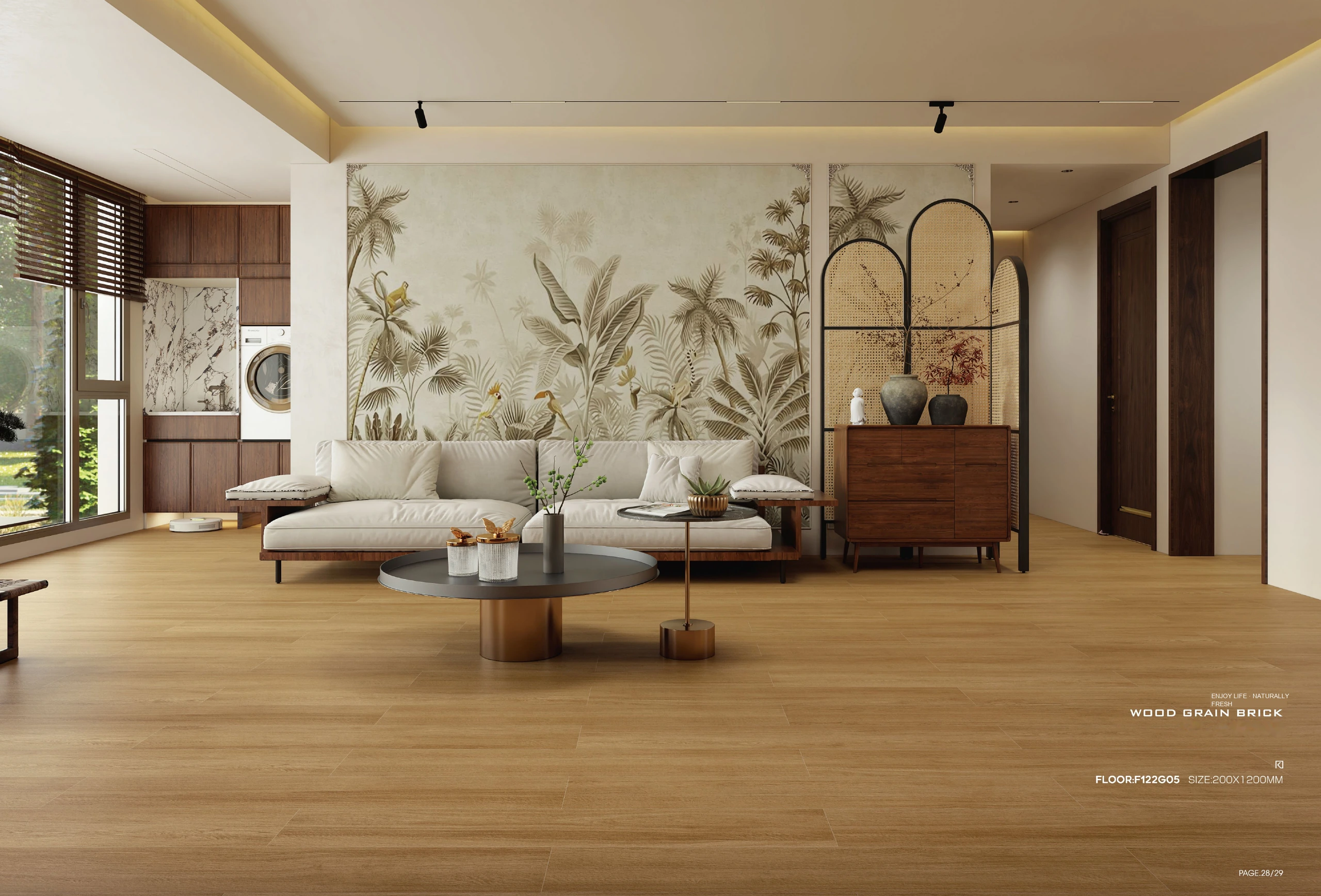 F122G05 200 × 1200 mm wood-look tile — image 3
