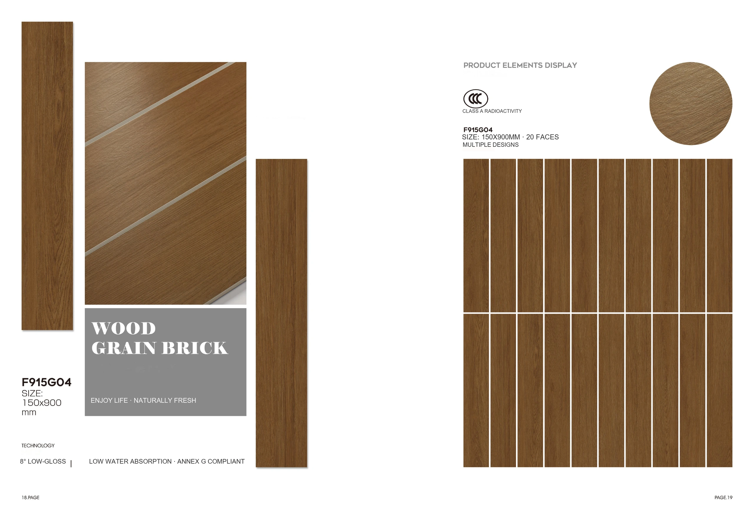 F915G04 150 × 900 mm wood-look tile — image 1