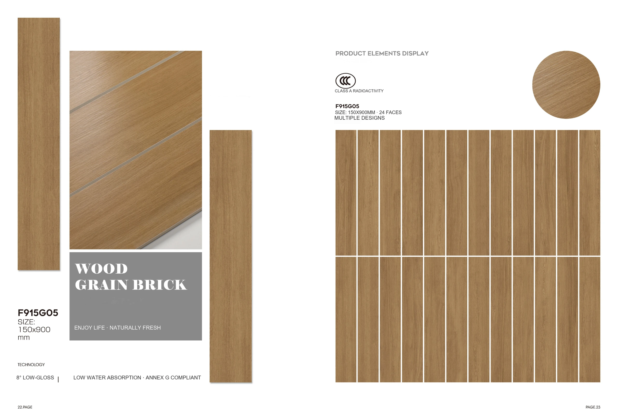 F915G05 150 × 900 mm wood-look tile — image 1