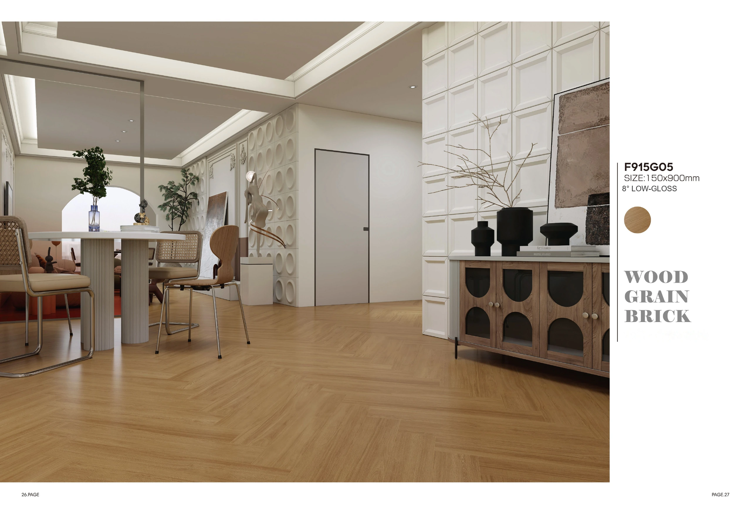 F915G05 150 × 900 mm wood-look tile — image 3