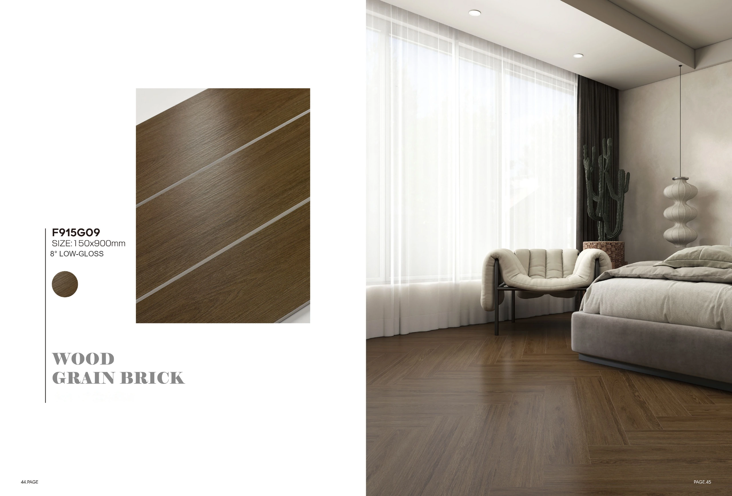 F915G09 150 × 900 mm wood-look tile — image 2