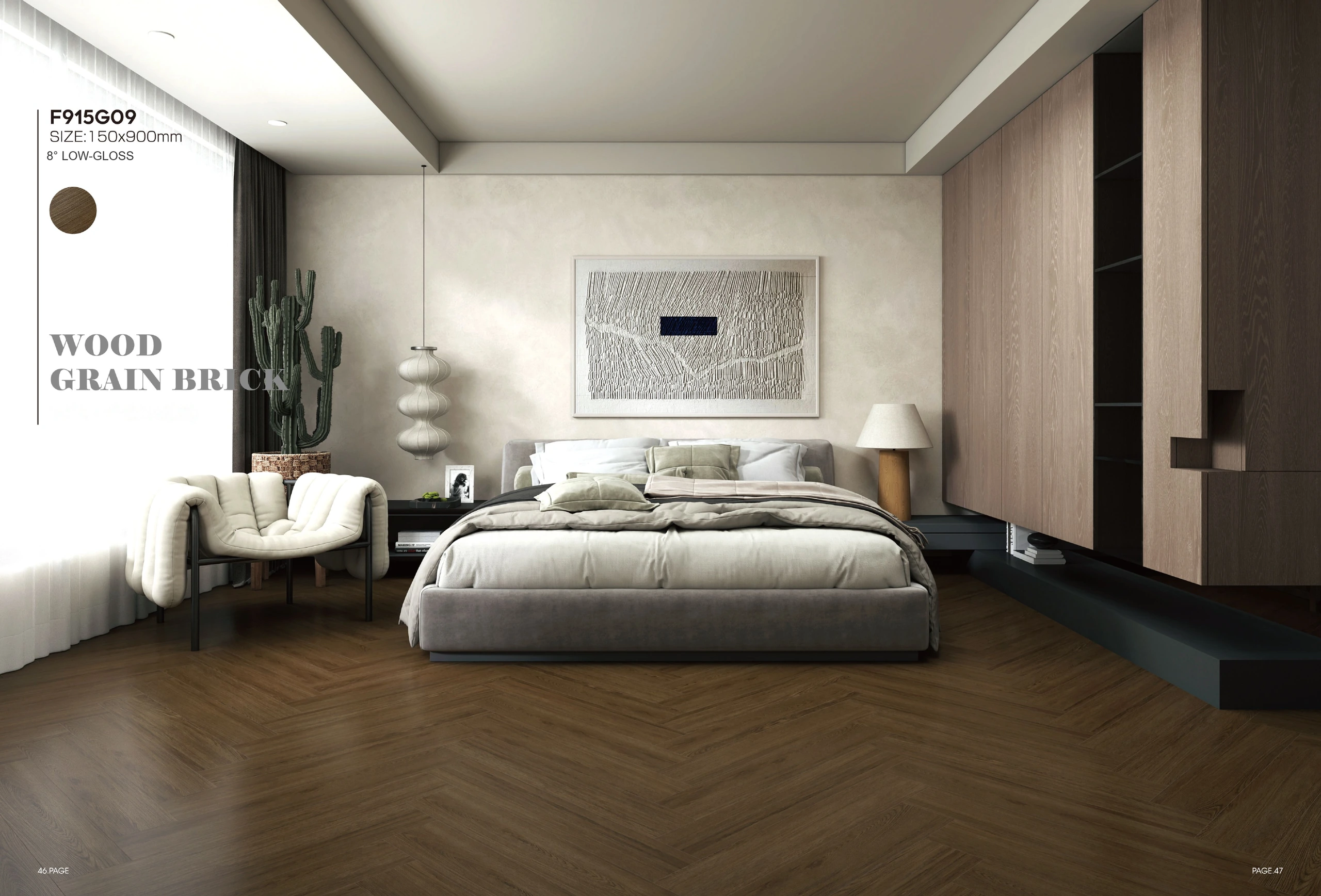 F915G09 150 × 900 mm wood-look tile — image 3