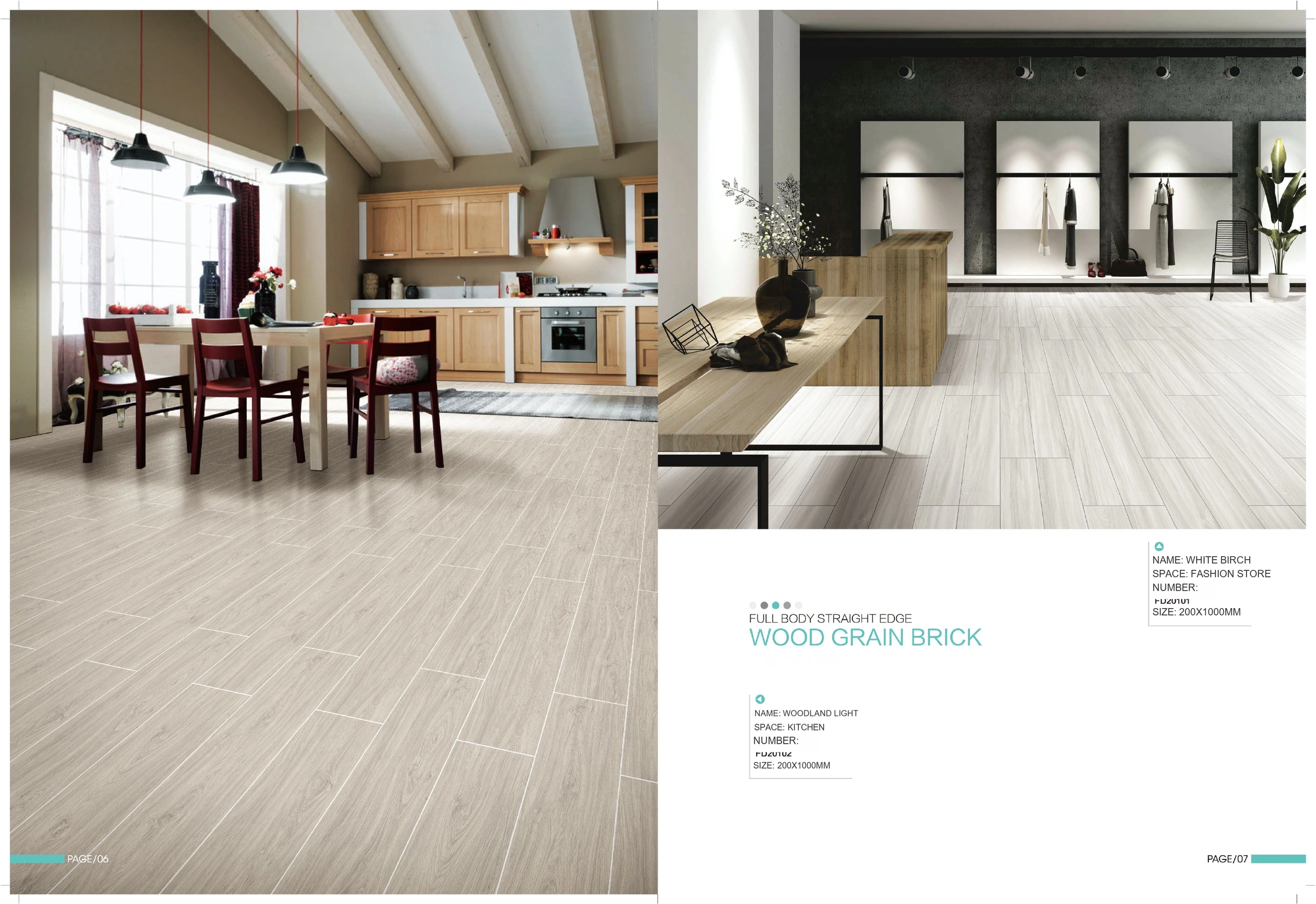 FD20101 and FD20102 200 × 1000 mm wood-look tile — image 3