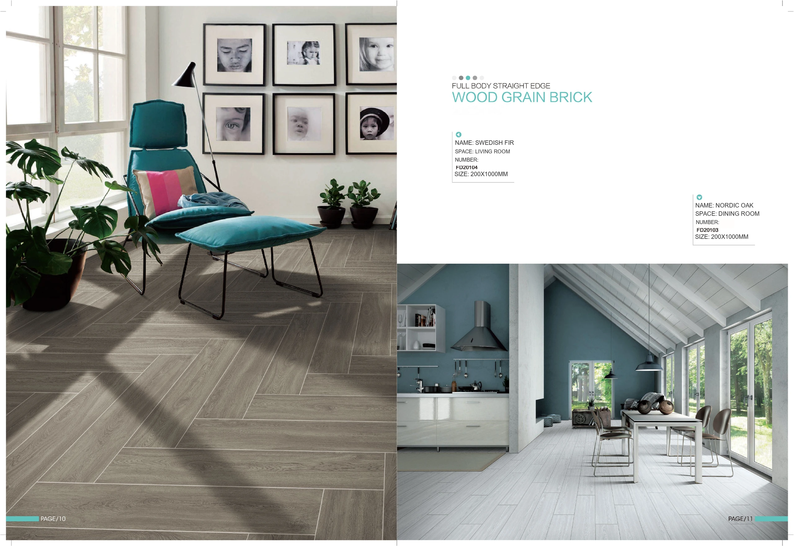 FD20103 and FD20104 200 × 1000 mm wood-look tile — image 2