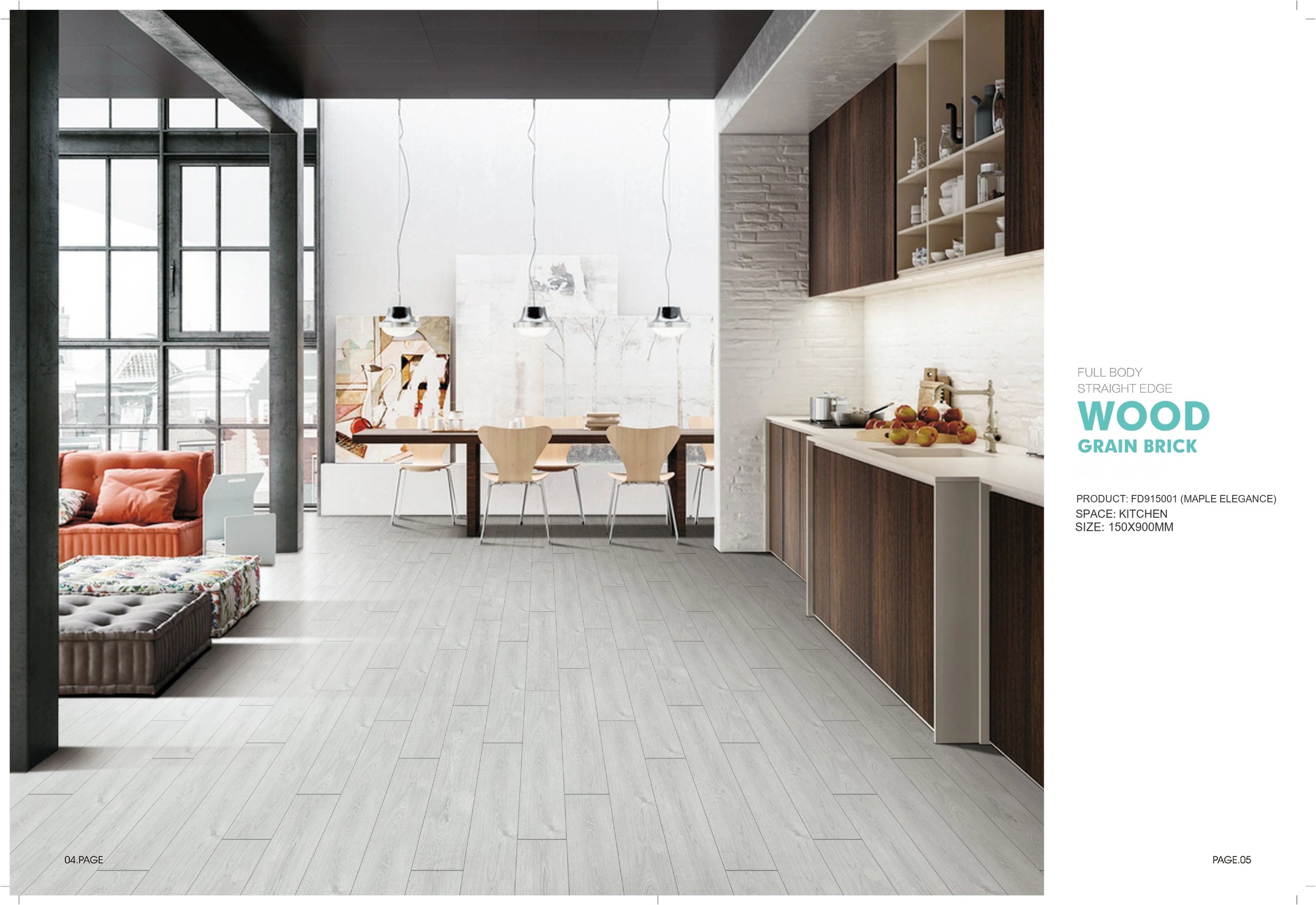 FD915001 150 × 900 mm wood-look tile — image 2