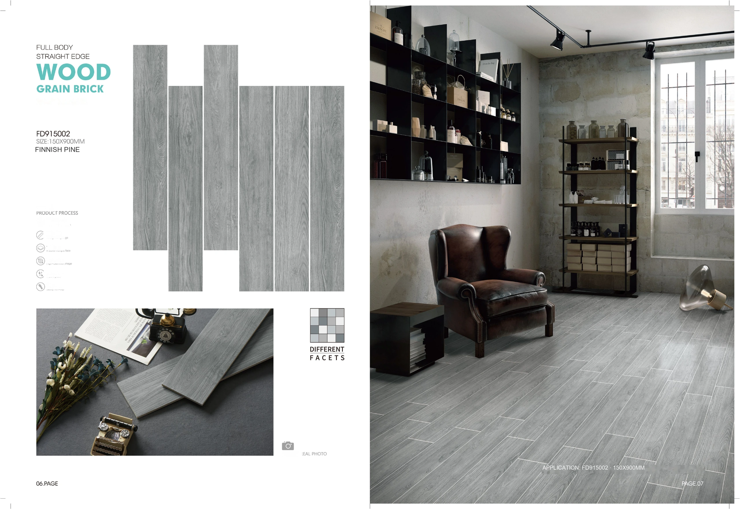 FD915002 150 × 900 mm wood-look tile — image 1