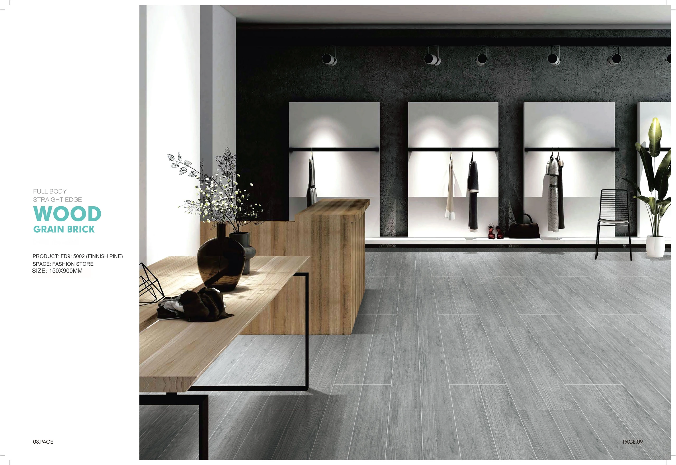 FD915002 150 × 900 mm wood-look tile — image 2