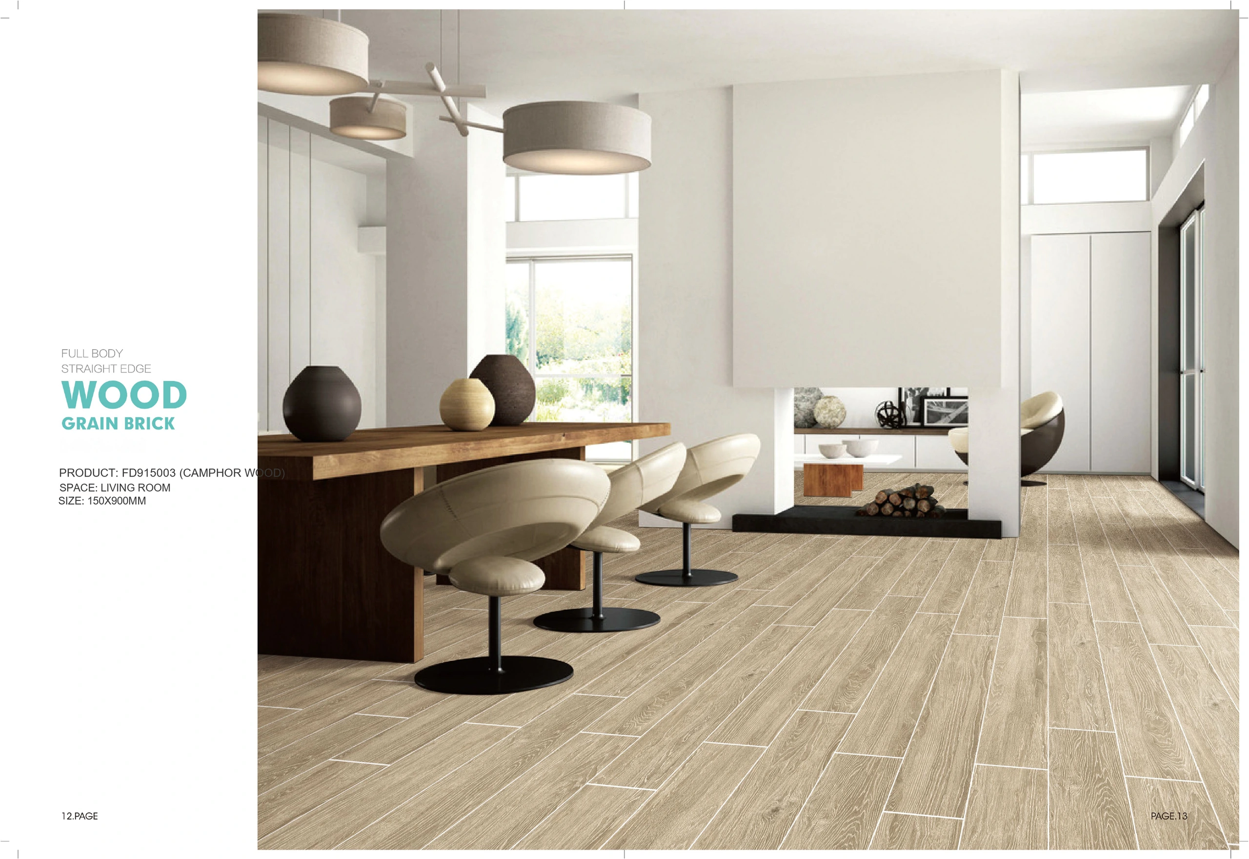 FD915003 150 × 900 mm wood-look tile — image 2