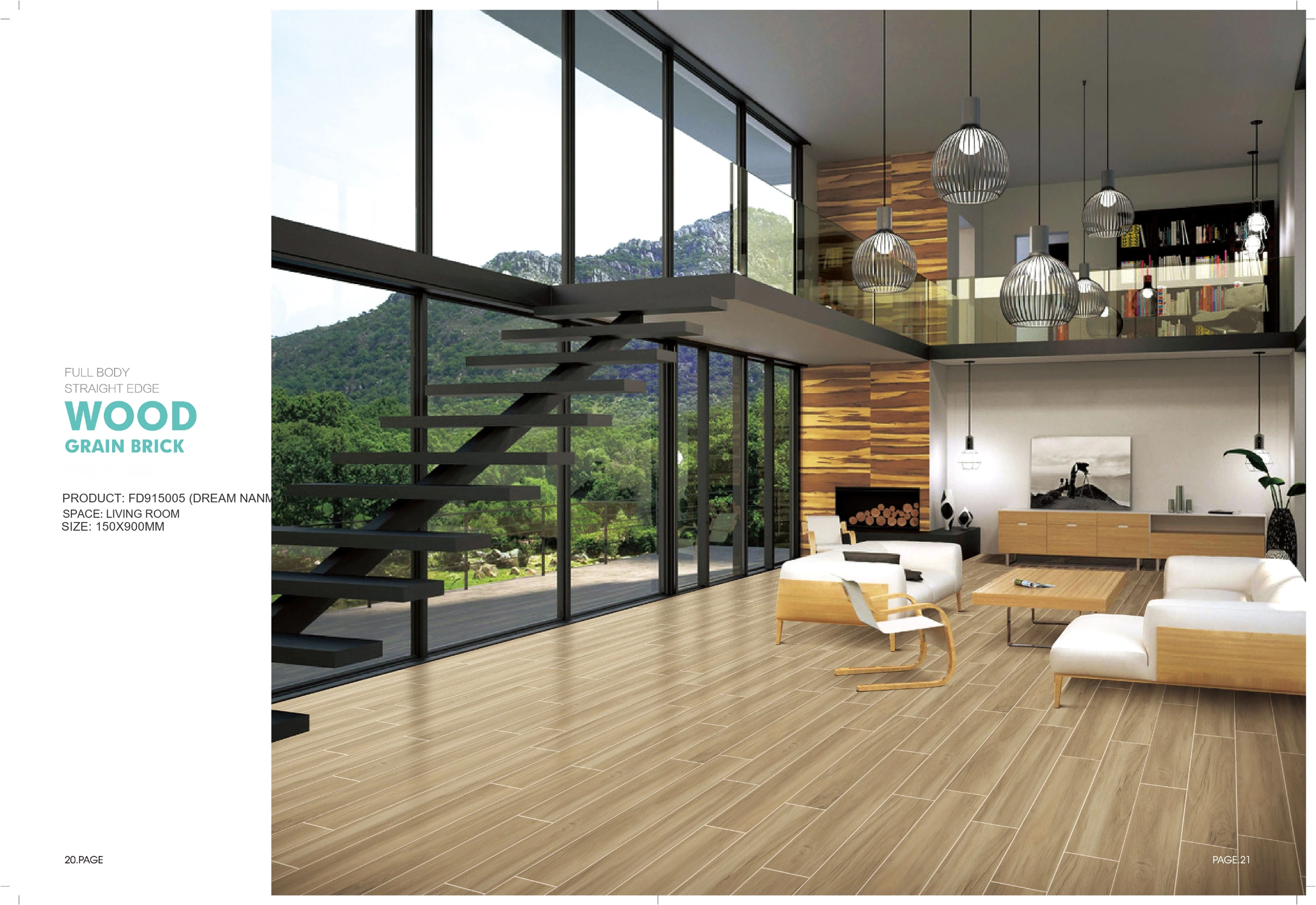 FD915005 150 × 900 mm wood-look tile — image 2