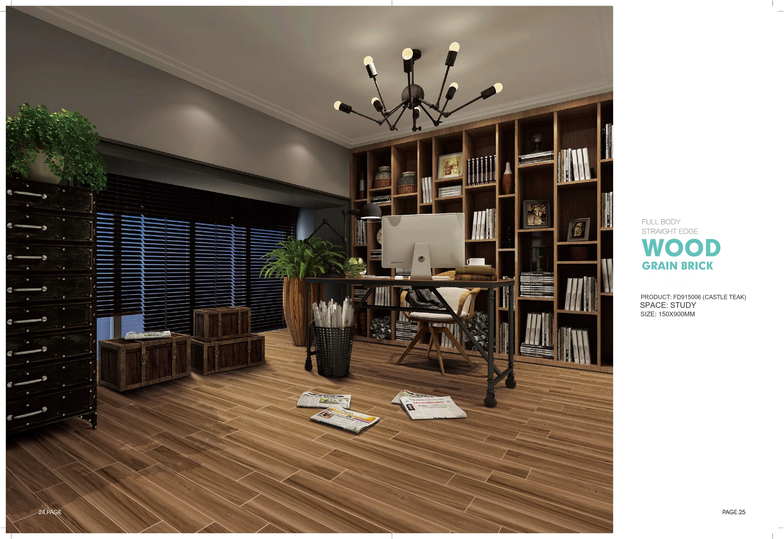 FD915006 150 × 900 mm wood-look tile — image 2